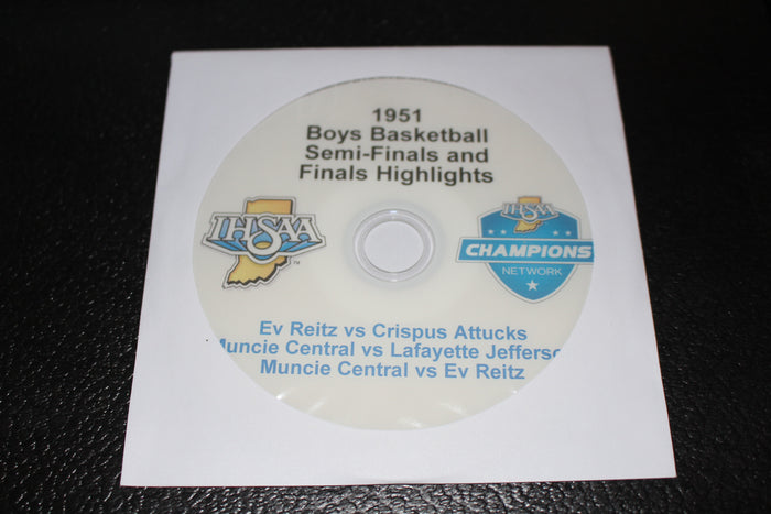 1951 Indiana High School Basketball Semi-Finals & Finals Highlights DVD - Vintage Indy Sports