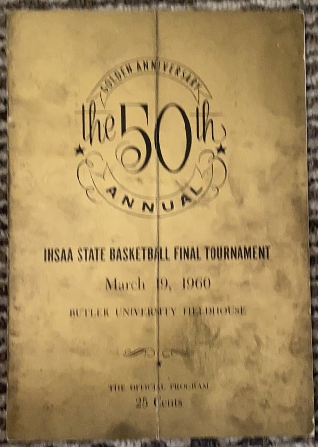 1960 Indiana High School Basketball State Finals Program, EC Washington Champs - Vintage Indy Sports