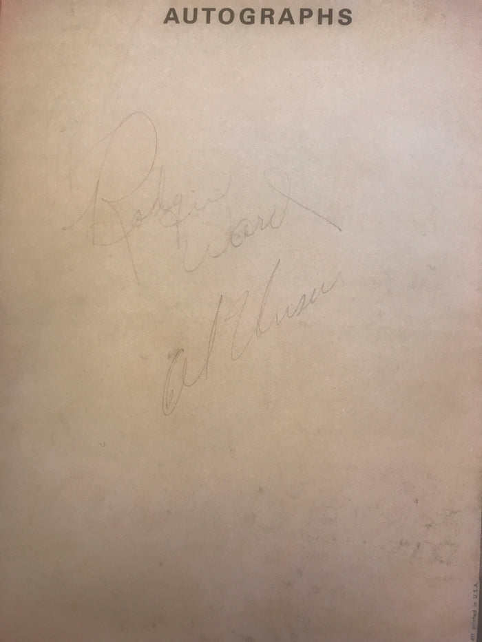 1968 ABA Basketball USAC Racing Exhibition Doubleheader Program, Autographed - Vintage Indy Sports