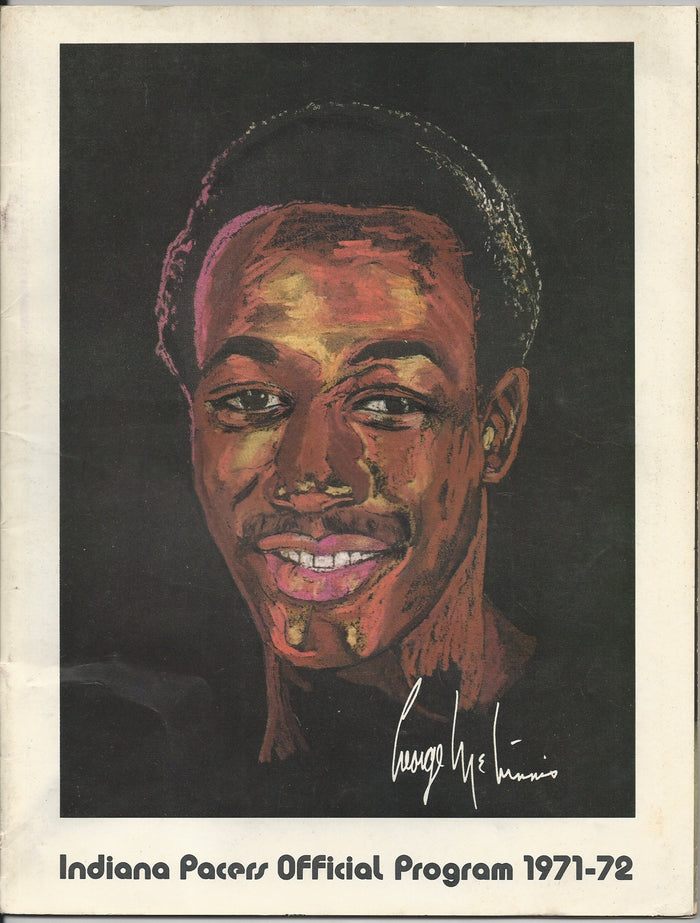 1971 Indiana Pacers vs Utah Stars ABA Basketball Program, McGinnis Cover - Vintage Indy Sports