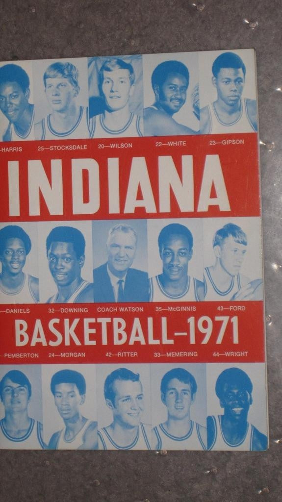 1971 INDIANA UNIVERSITY BASKETBALL MEDIA GUIDE - Vintage Indy Sports