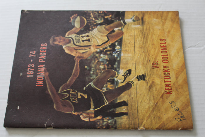1973-74 Indiana Pacers vs Kentucky Colonels ABA Program - Vintage Indy Sports