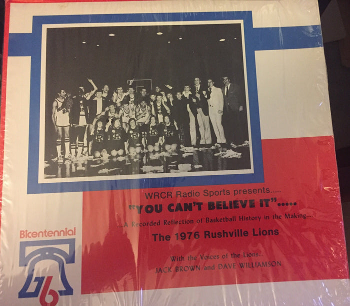 1976 Rushville, Indiana High School Basketball 33 1/3 LP Album - Vintage Indy Sports