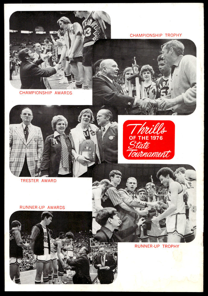 1977 Indiana High School Basketball State Finals Program - Vintage Indy Sports