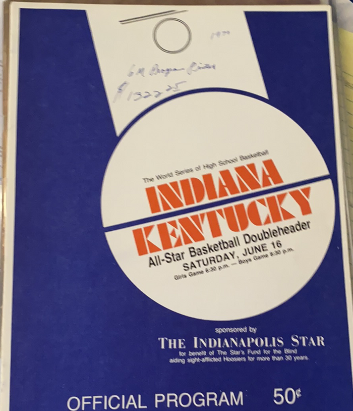 1979 Indiana vs Kentucky High School Basketball All Star Game Program - Vintage Indy Sports