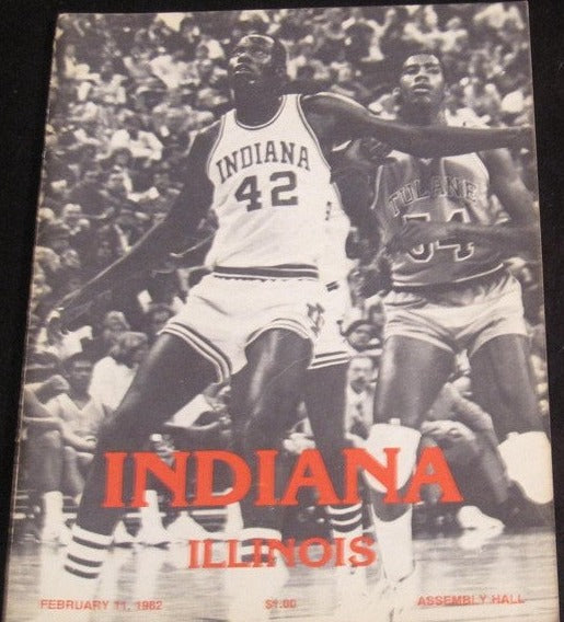 1982 Indiana vs Illinois Basketball Program - Vintage Indy Sports