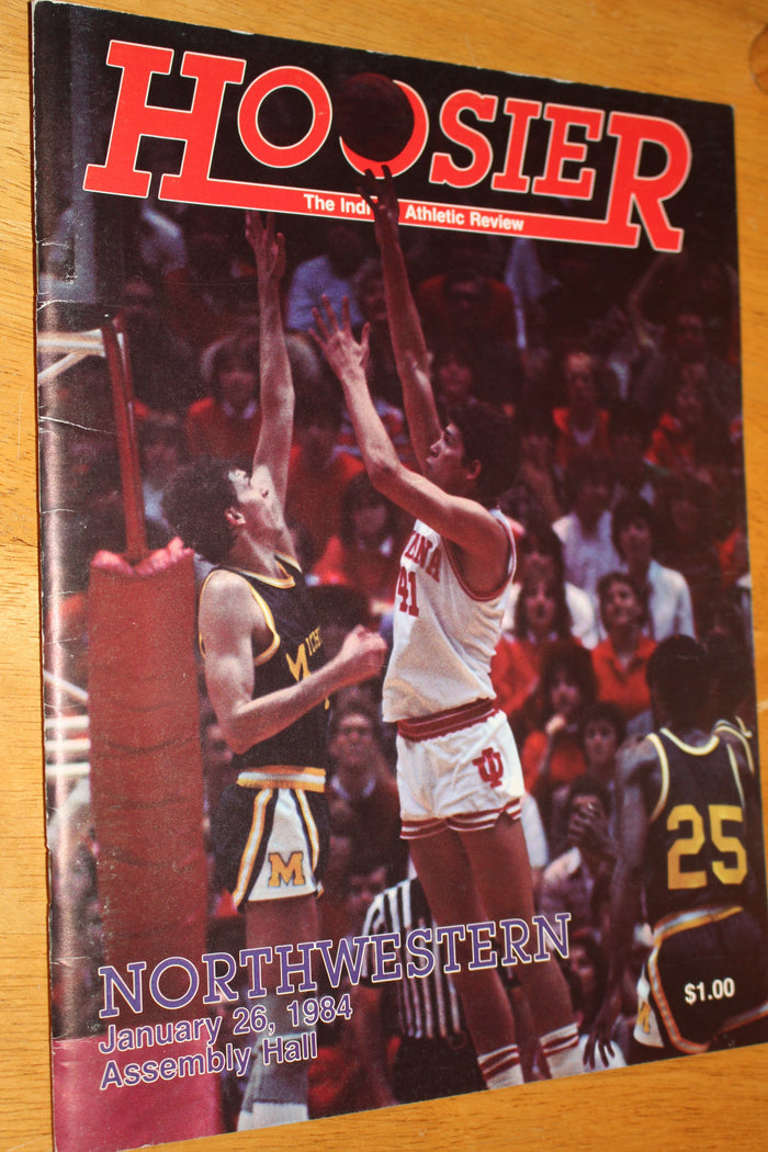 1984 Indiana vs Northwestern Basketball Program - Vintage Indy Sports