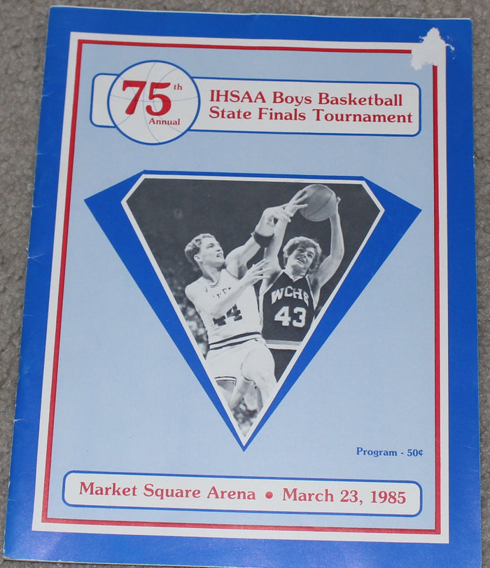 1985 Indiana High School Basketball State Finals Program - Vintage Indy Sports