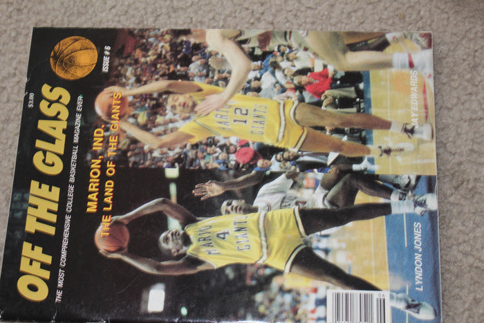 1986 Off the Glass Basketbll Magazine, Lyndon Jones & Jay Edwards Marion H.S. - Vintage Indy Sports