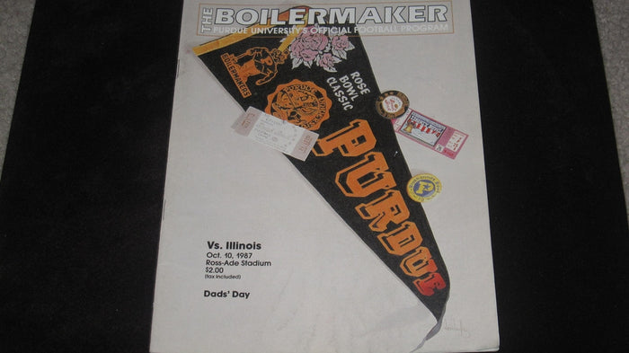 1987 PURDUE VS ILLINOIS FOOTBALL PROGRAM - Vintage Indy Sports