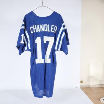 1988 Chris Chandler Indianapolis Colts Game Used Football Jersey, Size 44 - Vintage Indy Sports
