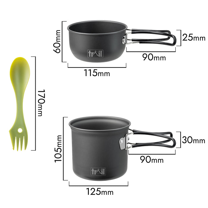 2 Person Camping Cookware Set – 4pc