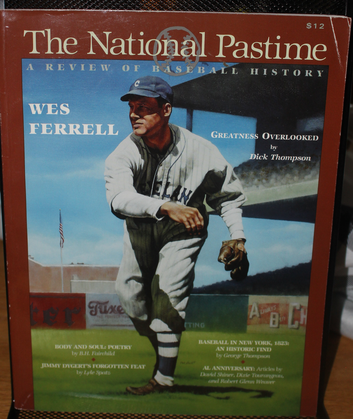 2001 National Pastime Baseball History Book, Wes Ferrell on cover, Number 21 - Vintage Indy Sports