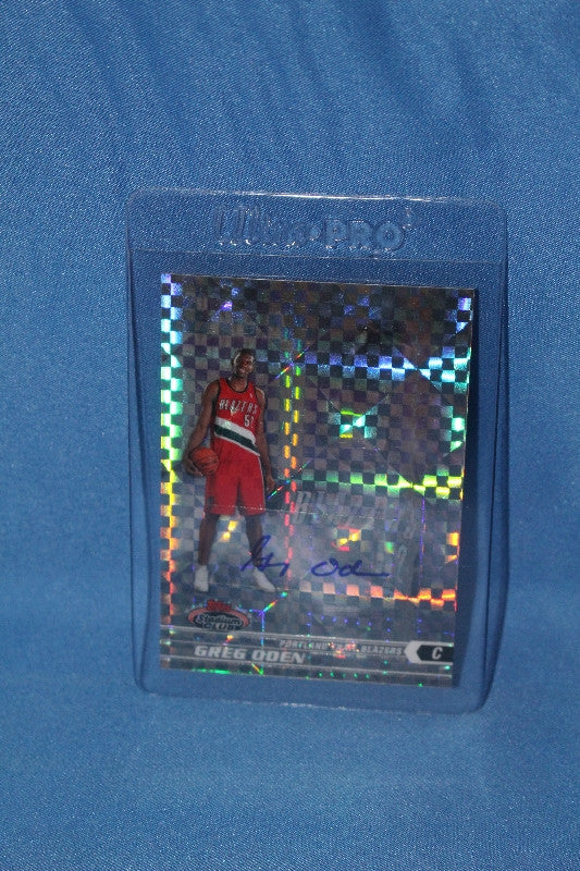 2007 Greg Oden Rookie Autographed Topps Stadium Club Xfractor Card #101 - Vintage Indy Sports