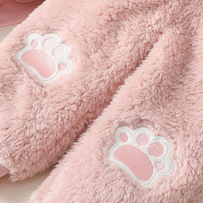 6M-3Y Kids Fashion Ready Stock Girls Clothes Outfits Rabbit Fluffy Tops Elastic Pants 2Pcs Outfits Pink Catpapa WS112209601