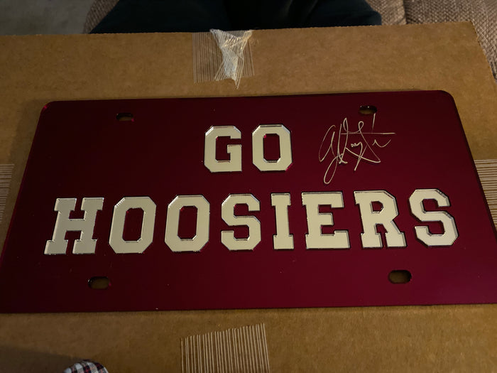AJ Guyton Autographed Indiana University License Plate