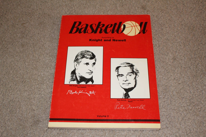 Basketball According to Knight and Newell Oversized Paperback Book Volume II - Vintage Indy Sports