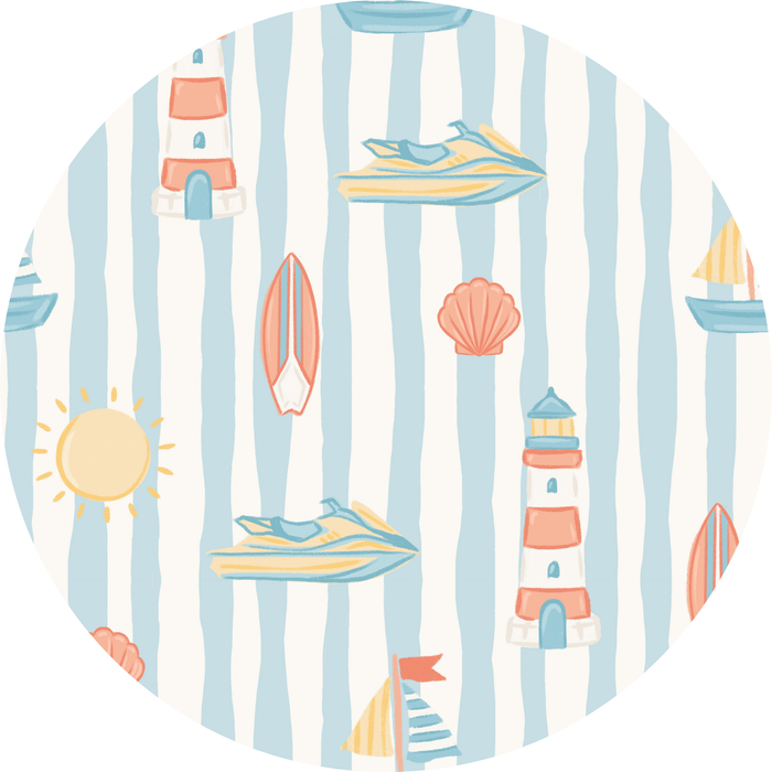 Boardwalk Buddies Blue Pajama Print