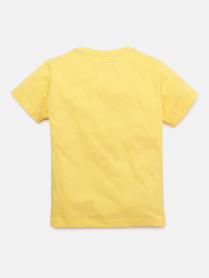 Boys Embroidered Printed Cotton T-Shirt
