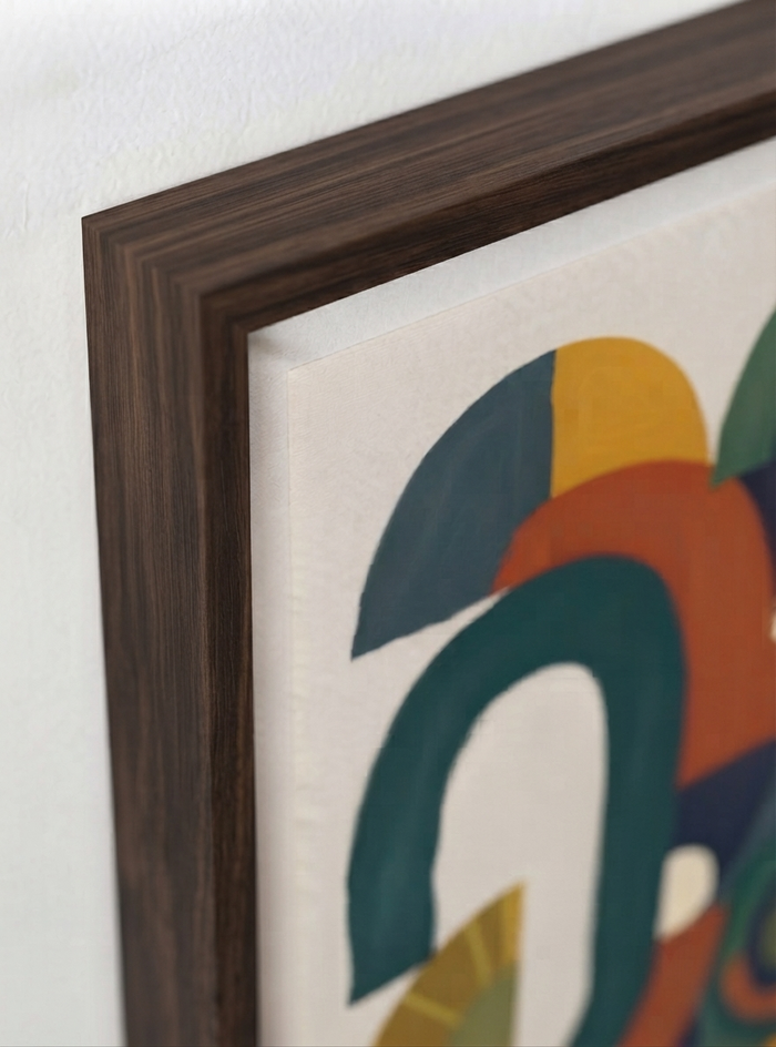 21x29.7 cm / 8x12" Framed | Brown Frame