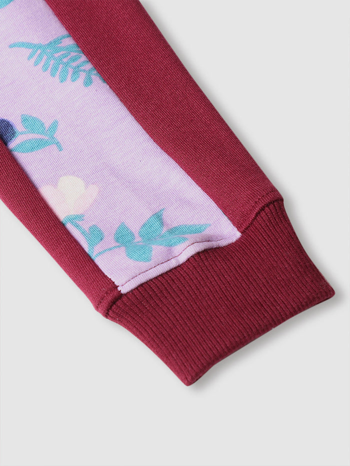 Girls Aop sleeve Crewneck Sweatshirt