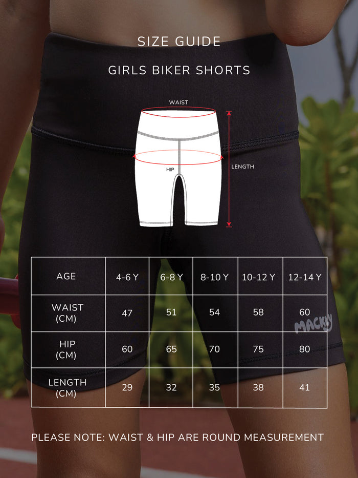 GIRLS BIKER SHORTS - BLACK
