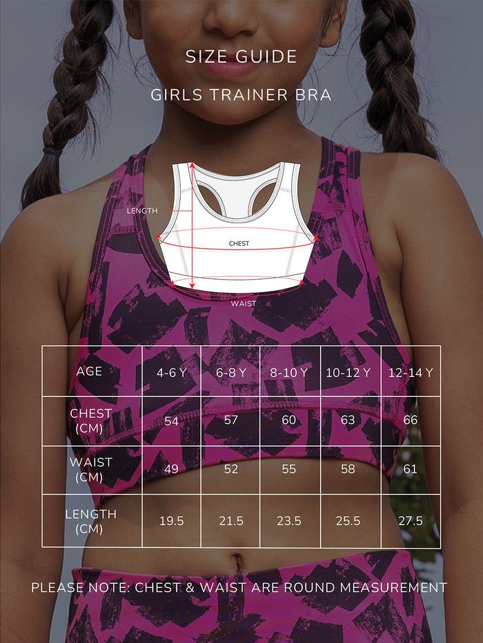 GIRLS SPORTS BRA - FAIRY FLOSS (NON-PADDED)