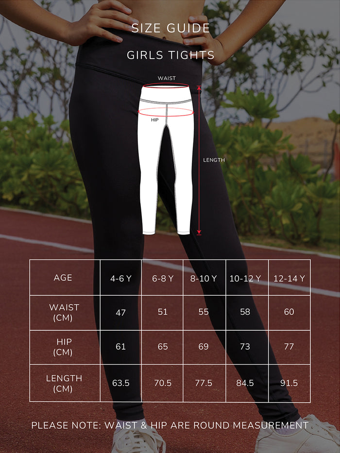 GIRLS SPORTS TIGHTS - JET BLACK