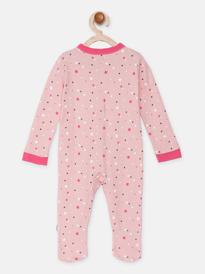 Heart Aop Printed Sleepsuit - Pack of 2