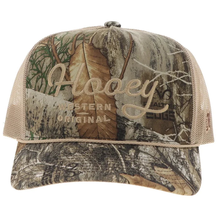 Hooey OG Tan RealTree Camo Snap Back Trucker Ball Cap 2506T-CATN