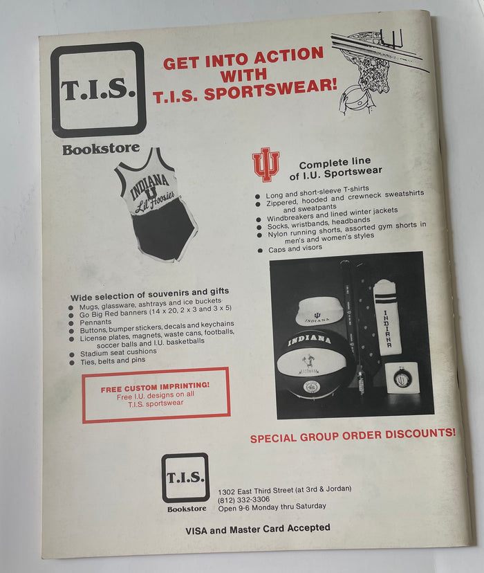 Indiana University vs Notre Dame 1983 Hoosier basketball program