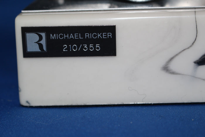 Johnny Rutherford Autographed Michael Ricker Pewter Statue 210/355 - Vintage Indy Sports