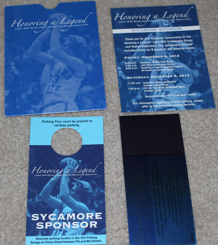 Larry Bird Statue Dedication Program, Ticket, DVD, Game Program +