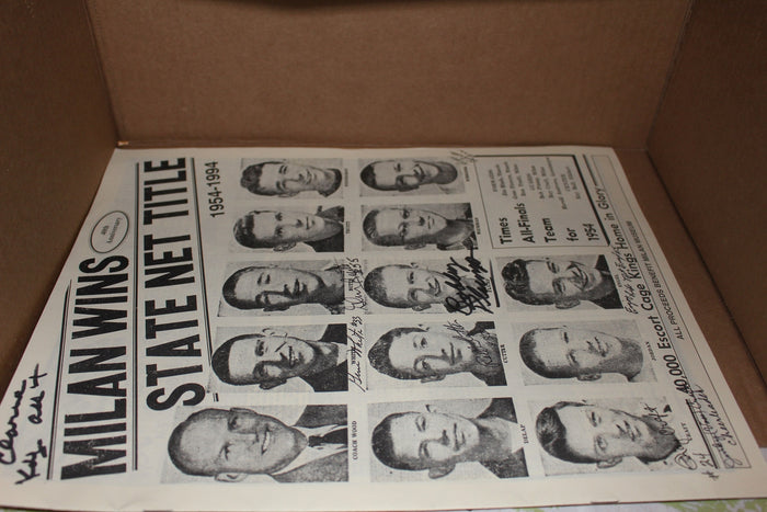 Milan High School 40th Anniversary Basketball State Champs Autographed Article Reprints. - Vintage Indy Sports