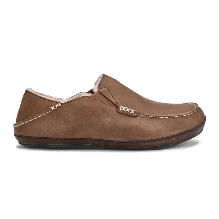 Moloa Slipper - Toffee/Dark Wood