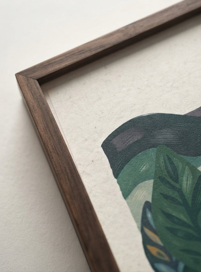 21x29.7 cm / 8x12" Framed | Brown Frame