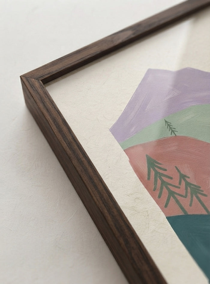 21x29.7 cm / 8x12" Framed | Brown Frame