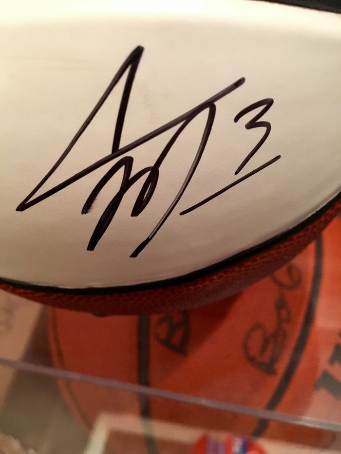 Oscar Robertson Logo Mini Basketball Signed by Big O, J.J. Reddick and Adam Morrison - Vintage Indy Sports