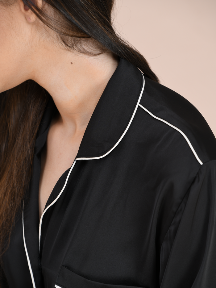 Pyjama Pant With Long Sleeves Black