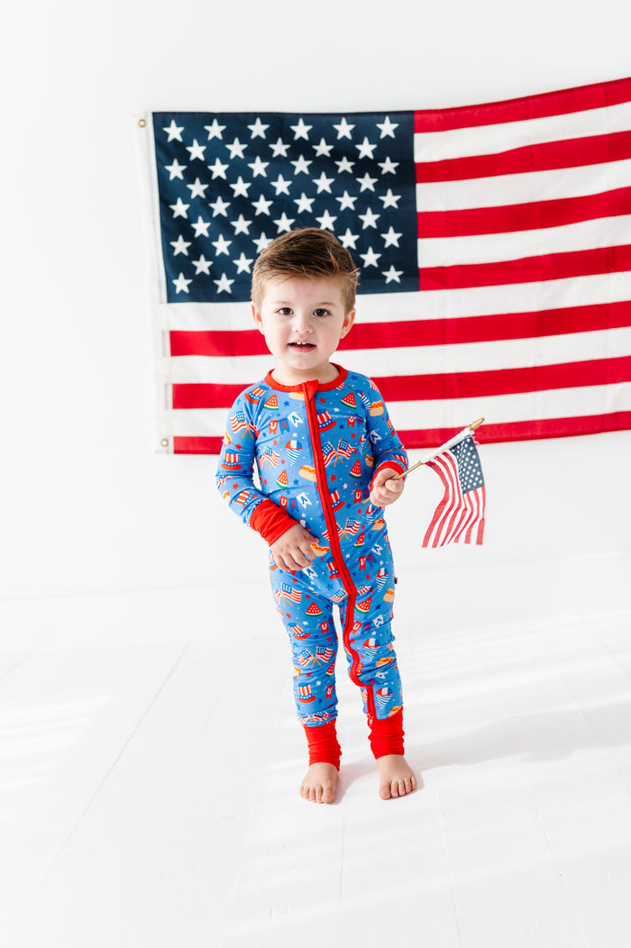 Red, White & Cozy Convertible Footies