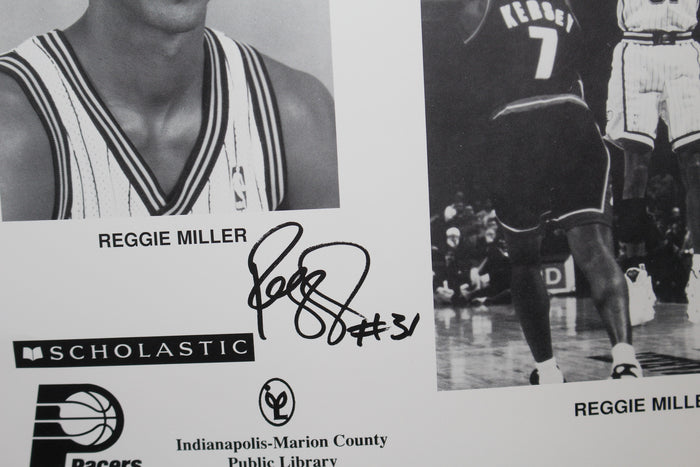 Reggie Miller Autographed Indiana Pacers Photo - Vintage Indy Sports