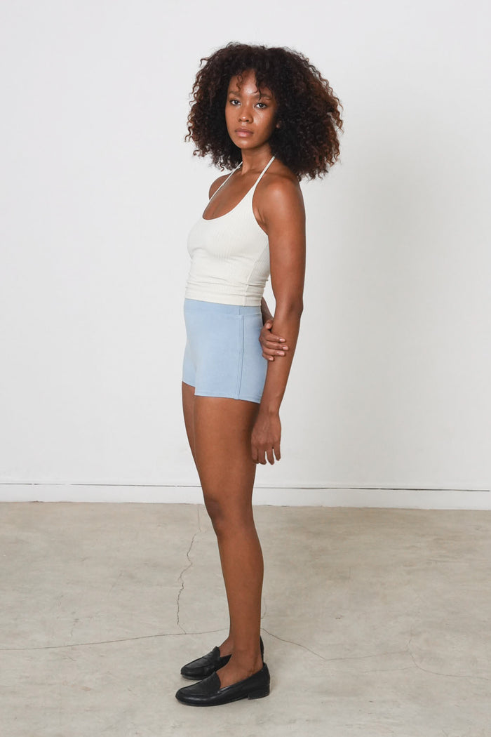 Rib Halter Neck Top