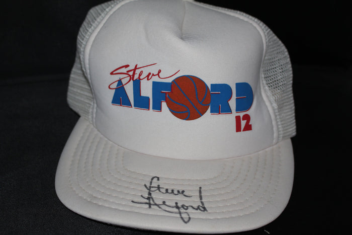 Steve Alford Autographed Logo Mesh Back Hat - Vintage Indy Sports
