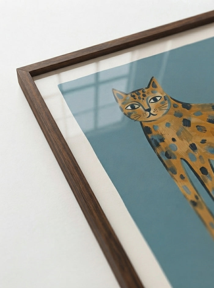21x29.7 cm / 8x12" Framed | Brown Frame