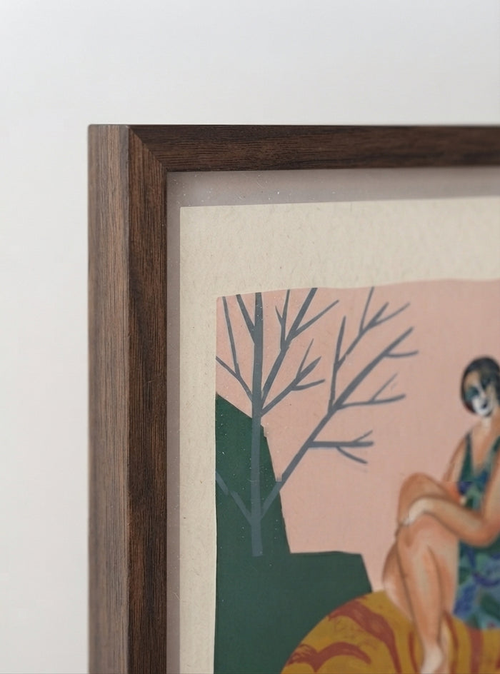 21x29.7 cm / 8x12" Framed | Brown Frame