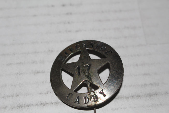 Vintage 1930 Indianapolis Riverside Golf Course Caddy Badge - Vintage Indy Sports