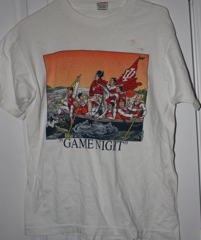 Vintage 1990 Indiana University "Game Night" T-Shirt, Mens Size Large