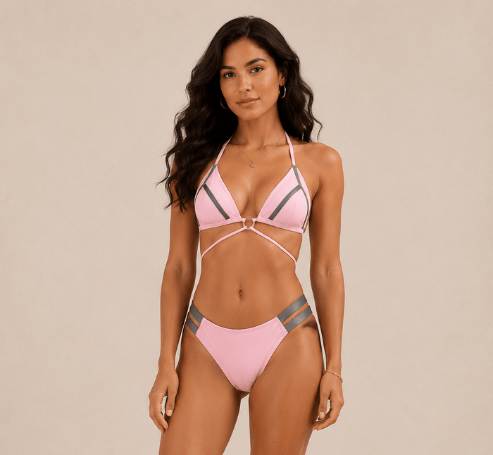 Women's Metallic Bronzing Bikini Swimsuit