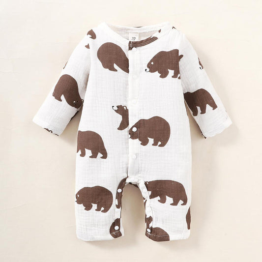 0-12M Baby Girls Fall Pajamas Jumpsuit Onesies Bodysuit  Wholesale Baby Clothes Catpapa WJ212208302