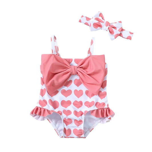 0-14Y Custom newborn Baby Girls One-Piece Swimwear Ruffle Swimsuits wholesale baby bikini Catpapa